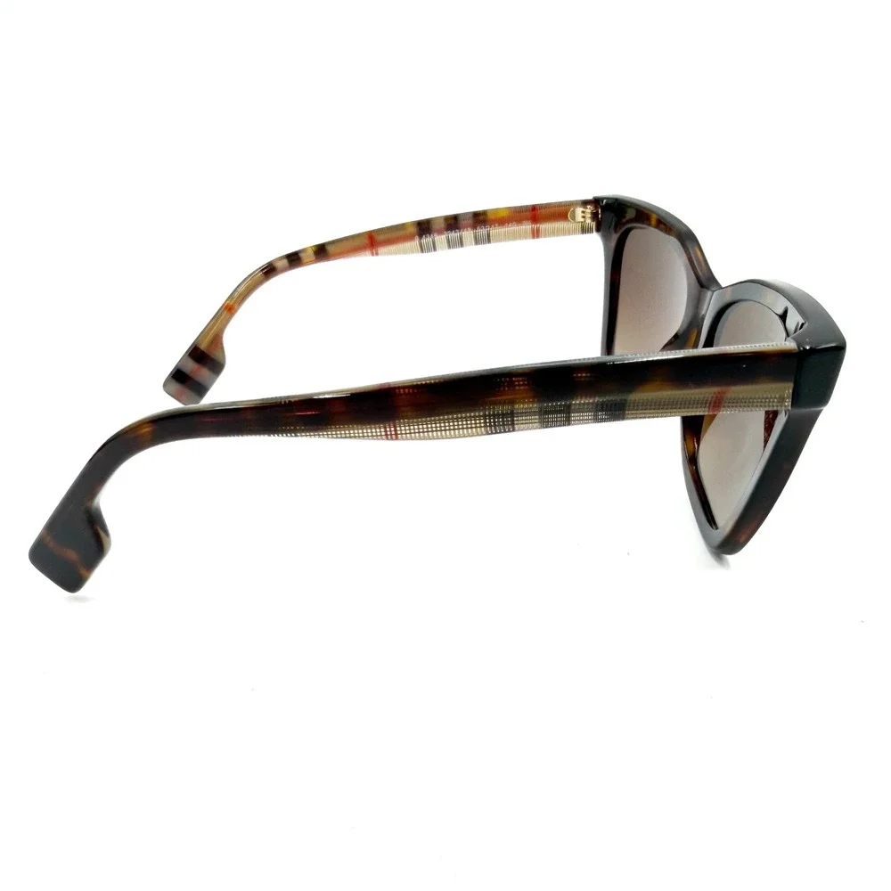Burberry Elsa Sunglasses B4346 Cat Eye‎ Tortoiseshell Havana Novacheck Plaid